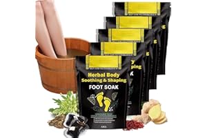 K.KIECHEL Herbal Detox&shaping Cleansing Foot Soak Beads,Slimwe Body Detox Foot Soak,Herbal Foot Cleansing Soak Beads,for Foot Care (5 Packs/25PCS), 1.0 gram