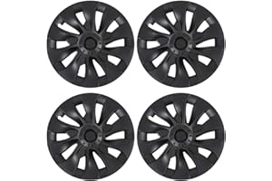 BANAPOY Kołpak Piasty Koła, 18-calowy Czarny Matowy Kołpak Kołpaka Koła, Osłona Felgi Samochodowej, Akcesoria Zewnętrzne Zamiennik dla Modelu Tesla 3 2017-2023