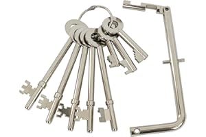CLNYRWCB Fire Brigade Keys Set, 9Pcs FB, FB1, FB2, FB4, FB11, FB14, Universal Fit for Emergency Services & Maintenance Panels, Fire Door Key for Communal Door Access