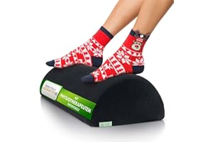 DYNMC YOU Cojín Reposapiés, Gris, Cómodo Reposa Pies de Trabajo Oficina Casa o Viajes, Funda de OEKO-TEX Lavable, Reposa Pies con Base Antideslizante, Soporte para Pies de Diseño Ergonómico Oscilante