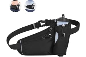 VICTOP Ceinture de Course Running Belt Sac Banane de Sport avec gourdes pour iPhone XS Max X Samsung S9 S8 Plus Téléphones Jusqu’à 6.5" pour Marathon, l'entraînement, la randonnée