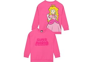 Super Mario Sweatshirt Fille, Pull Fille Princesse Peach, Sweatshirt Enfant Coton