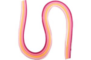 ‎PATIKIL PATIKIL 540 x 10 mm Quilling Papierstreifen Papier Quilling, 120 Stück Origami Fröbelstern Papierstreifen Streifen Set für Kunst, DIY, Handarbeit, Weihnachten, Farbverlauf Pink
