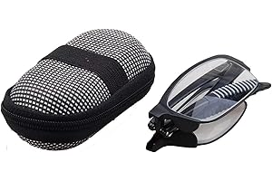 EnzoDate Mini Occhiali da Lettura Monofocali Pieghevoli Flessibile +1.0 a +3.5 Uomo Donna Occhiali Lettore Tascabile