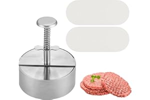 LCXCXY Presse Hamburger, Presse à Burger,Acier Inoxydable Presse à Hamburge,presse Steak haché,Ajustable Steak Haché Presse à Burger,Antiadhésive Moule Steak Haché pour Fête,Barbecue
