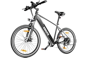 ESKUTE Netuno Plus 2024 Electric Bike, 27.5 Inch Electric Mountain Bike, 250W Brushless Motor, 36V 14.5Ah Removable Battery, Up To 60 Miles, Torque Sensor, Electric Bicycle For Adults Men Women