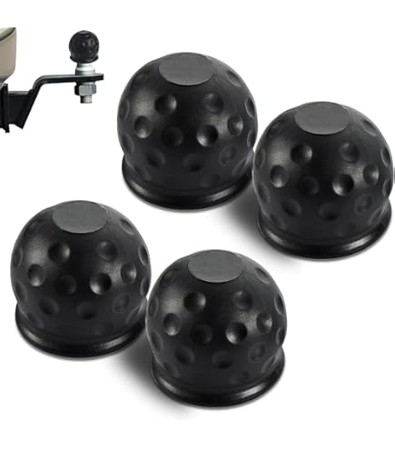 Universal 50Mm Black Tow Bar Ball Cover-Cap Towing Hitch Caravan Trailer