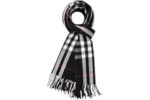 CHALIER FASHION Écharpe Hommes Hiver Chaud Plaid Echarpe Classique Chic Mode Automne Hiver Foulard Cadeau pour Hommes et Femmes