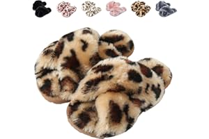 Fadezar Cute Slippers for Girls Warm Plush Home Slippers Kids Fluffy Sliders Slippers Winter Indoor House Shoes