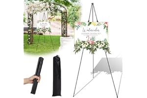 Ayuanb Easel Black, 169 cm Adjustable Tripod Table Art Canvas Painting Display, Metal Easel Wedding Artist Easel Stand, Easy Folding Studio Telescopic Floor Easels for Show