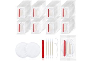 LLHQAMT Hotel Vanity Set, Hotelbedarf Toilettenartikel einzeln verpackt, Hotel Vanity Kit mit Wattepads, Wattestäbchen, Zahnseide und Nagelfeile (100 Stück)