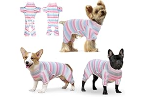 Hipet Hunde-Onesie nach Operationen, für weibliche und männliche Bauch-Wunden, Body mit Ärmel, verhindert Lecken, Beißen, E-Halsband, Alternative Schlafanzug für kleine