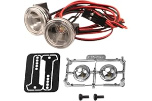 HIRCQOO 1/10 RC Car RC Car LED Light Headlights Spotlight Compatible with Traxxas TRX-4 TRX-6 Axial SCX10 90046 AXI03007 Redcat Gen8 1/10 RC Crawler Car Truck (20MM A)