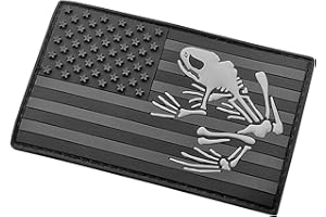 LEGEEON Blackout Frogman DEVGRU Bone Frog America Flag Seals Rubber Patch