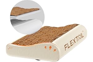 FLEXTAILGEAR Camping Pillows for Adults,Thickened Travel Pillow with Washable Removable Cover,Camping Pillow for Camp, Hiking, Airplane, Road Trip,Office (Brown)