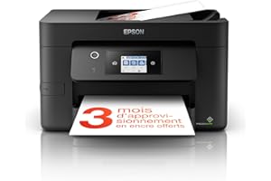 EPSON WorkForce WF-3820DWF | Imprimante professionnelle 4-en-1 - Impression, Numérisation, Copie, Fax - WiFi Direct, Ethernet, 21ppm, PrecisionCore, ADF, Compacte - Idéale pour maison et bureau