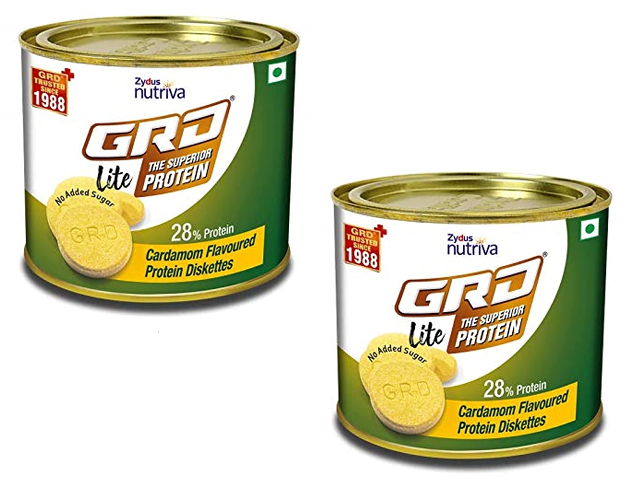 GRD Lite Superior Protein Diskettes, Tasty Sugarless Biscuits with Zero Cholesterol, 18 Essential Nutrients & 28% Protein for