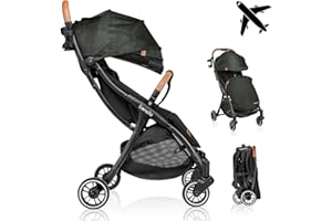 LIONELO Julie One Buggy Kinderwagen bis 22 kg, verstellbare Rückenlehne und Fußstütze, Moskitonetz, Beinwärmer, Getränkehalter und Transporttasche, zusammenklappbar TROPICAL GREEN
