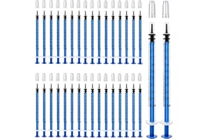 Gebildet 100st 1ml Spruta Med Luer Glidspets och Lock (Ingen Nål), Husdjursmedicinsk Spruta, för Små Husdjur Utfodring Och Et