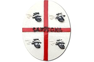 Leddy Living Aimant 3D pour Réfrigérateur Vintage Région Sardaigne Drapeau Italie, Aimant Réfrigérateur, Décoration pour Tableau magnétique, Maison et Cuisine, Bureau