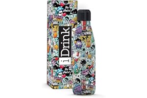 I-Drink Botella Térmica Doble Pared 350/500/750/1.000 ML, Decorada (750 ML, Graffiti)