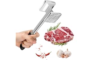 LILGOO Versatile Tender Meat Tenderisers - User-Friendly Tenderizing Meat Mallet with Two Sides Aluminum Meat Hammer
