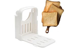 STBNVF Bread Slicer, Bread Slicers for Homemade Bread, Folding and Adjustable Bread Slicer Machine, Bread Cutter Slicer, Bread Slicing Guide, Bread Slicer Guide, for Bread, Sandwich, Toast