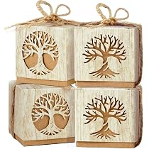 24x Geschenkbeutel Mit Baum-Anhänger – Organza, 12x10 Cm, Für Weihnachten & Partys