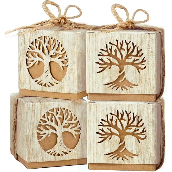 50 Étiquettes Cadeaux Kraft 4cm - Avec Ficelle Jute - Pour Mariage, Anniversaire, DIY - Papier 300g/m²