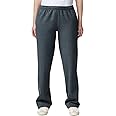 Gildan Men's Fleece Open Bottom Pocketed Pant, Dark Heather, Medium