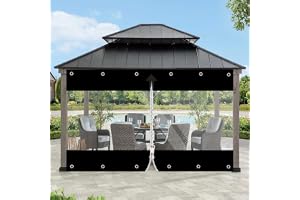 Transparent presenning, 650 g/m² PVC presenning, utomhusgardin med dragkedja