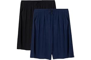 Chalier Cozy 2er Pack Pyjamahose Herren Kurz Modal Schlafanzughose Weich Verstellbare Taille, Beidseitige Taschen Geschenk zum Vatertag