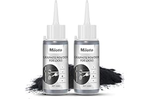 Graphitpulver für Schlösser, Graphitpulver Türschloss, Graphit Spray, Graphitspray für Türschlösser, Löst Festsitzende Zylinder, Fensterscharnieren, Tür und Fensterschienen usw 60 ML*2