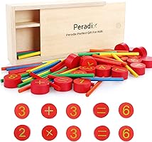 Peradix Rechenstäbchen Holz Zahlen Mathematik Spielzeug Ausbildung für Kinder