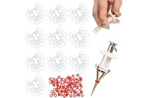 Suilung 100 Pcs Pellets Bait Bands, Pellet Bander Tool and Rubber Rings for Carp Match Fishing Hair Rigs Angling Pellet Bander Carp Coarse Terminal Tackle