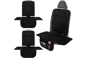 Cokaca 2 Stück Kindersitzunterlage Auto mit Seitenschutz - 6 mm Verdickt Sitzschoner Auto Kindersitz, Anti-Rutsch-Design Autositzschoner Unterlage und Haustierunterlage