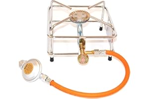 ‎OUZIGRT 2,5 KW Räucherofen Gasheizung Gasbrenner Set Schlauch+Druckminder Boni-Shop®