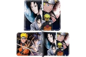 IQEPXTGO Naruto Portefeuille PU Cuir Bourse Wallet,Enfant Jeu Wallets Porte Monnaie Carte pour Garçons Homme Dessin Animé Mignonne Mode Amusement Conception Cadeau(B)