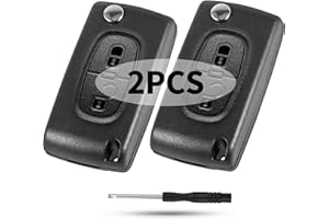 Yosemy Guscio Chiave 2 Tasti Chiave Compatibile con Peugeot Citroen 2 pezzi Custodia Portachiavi per Peugeot Auto Accessorio (HU83 CE0523)