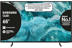 Samsung Smart TV 65'' QE65Q7F4AUXZT QLED 4K, Q4 Processor, 100% Volume Colore con Quantum Dot, Motion Xcelerator, OTS Lite & Adaptive Sound, SlimLook Design, 2025