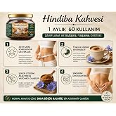 Hindiba Kahvesi, &Ccedil;&ouml;z&uuml;nebilir Kafeinsiz Kahve,%100 Doğal Hindiba Kafeinsiz İ&ccedil;eceği - Sindirime Yardımcı Cam Kavanoz, Diyet Zay