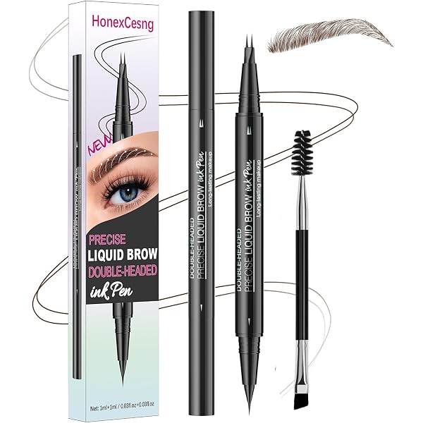 Wasserdichter 3D Augenbrauenstift – 4 Gabelspitzen, Microblading-Effekt, #02 Dunkelkaffee
