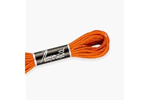 Premium Embroidery Thread Luca-S, 100% Giza Cotton, Oeko TEX Certified Stranded Cotton - 392 / DMC 720 / Anchor 326