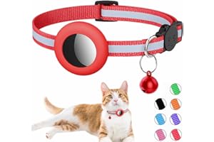 Simket Collar para gatos Airtag con hebilla de seguridad extraíble para gatitos y cachorros con soporte Airtag para gatos con hebilla de seguridad extraíble para gatitos y cachorros