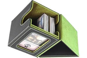 Biniveil Caja de baraja Commander,Estuche para baraja de cartas Commander, Caja de cubierta Commander de gran capacidad para almacenamiento, Capacidad para hasta 100 tarjetas de juego Caja