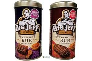 OsoRetail pack de 2 latas de mezcla de especias | Big Jeff Stakehouse Rub y Texas BBQ Rub | 2x 100gr