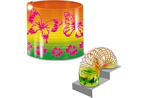Super Spring - Motyl od DeluxeBase 6,5 cm stworzenie tęcza wiosenna zabawka. Fantastyczne fidget zabawki dla dorosłych i dzieci
