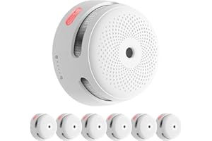X-Sense Détecteur de Fumée Wi-FI Compatible avec l’Appli X-Sense Home Security, Station de Base SBS50 Requise, Mini-Détecteur de Fumée Interconnecté sans Fil Conforme à EN14604, XS01-M, Lot de 6