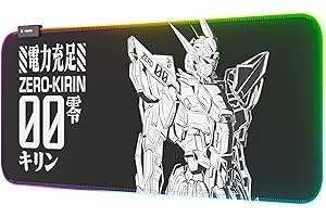 Mytrix Cooler Mech - Tappetino da scrivania con effetto luce a LED, 80 x 30 x 0,4 cm, dimensioni grandi, 14 modalità di illuminazione, impermeabile e antiscivolo