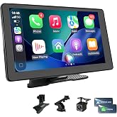 9 Pulgadas Pantalla CarPlay Coche con Android Auto Inal&aacute;mbrica | Pantalla Android Auto con Mirror Link, Port&aacute;til Radio Coche